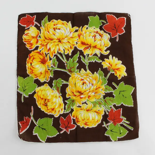 Lot of 2 Vintage Cotton Handkerchiefs, Floral