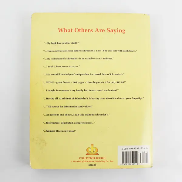 Schroeder's Antiques Price Guide 1993 Paperback Eleventh Edition