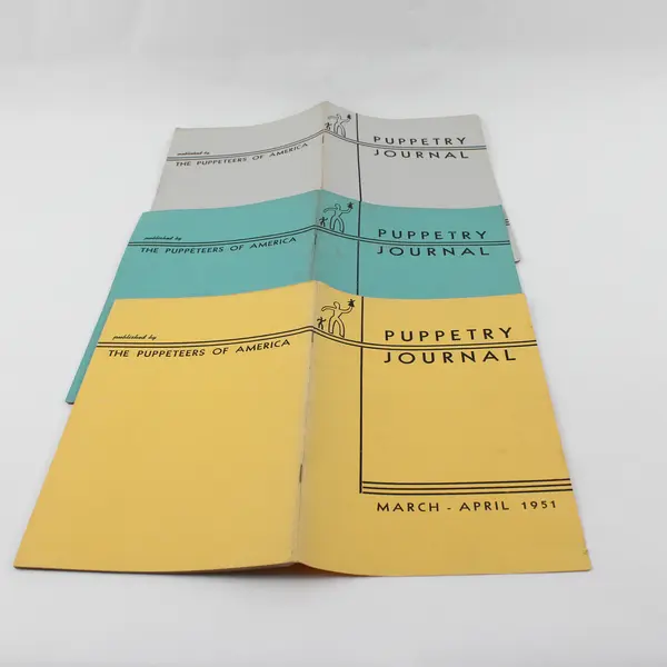 Lot of 3 Vintage Puppetry Journal 1951 March/April Sept/Oct Nov/Dec Good