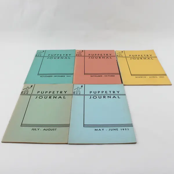 Lot of 5 Vintage Puppetry Journal 1952 March Through December Good Condition