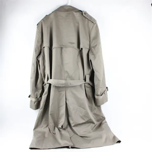 Unbranded Men's 42 Long Beige Double Breasted & Lined Trench Coat