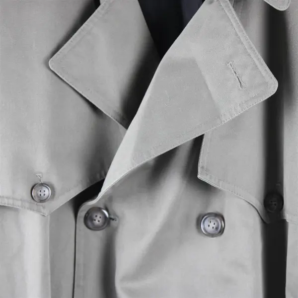 Unbranded Men's 42 Long Beige Double Breasted & Lined Trench Coat