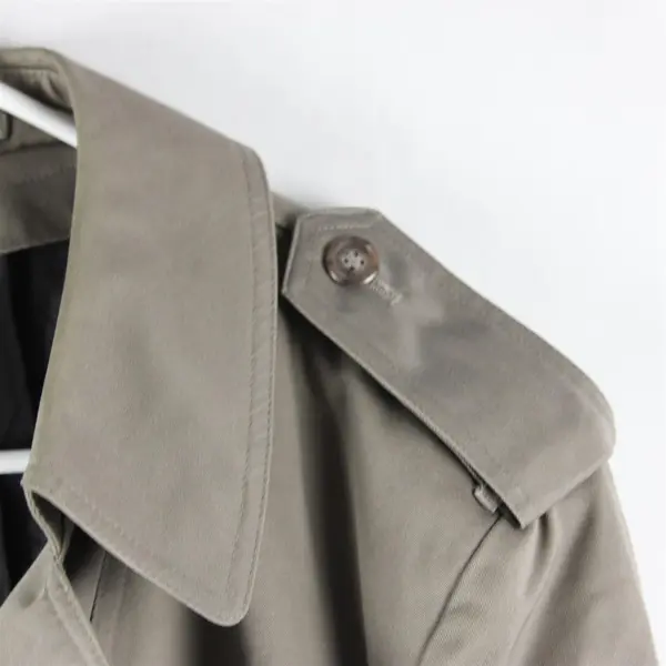 Unbranded Men's 42 Long Beige Double Breasted & Lined Trench Coat