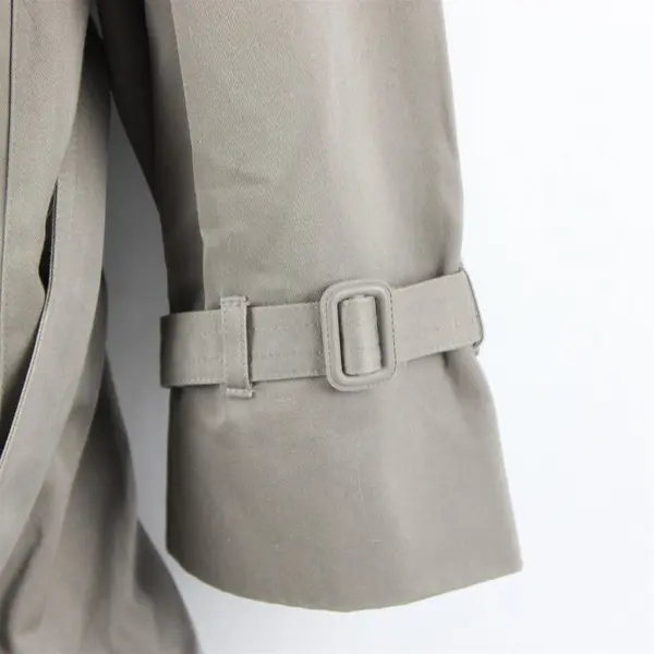 Unbranded Men's 42 Long Beige Double Breasted & Lined Trench Coat