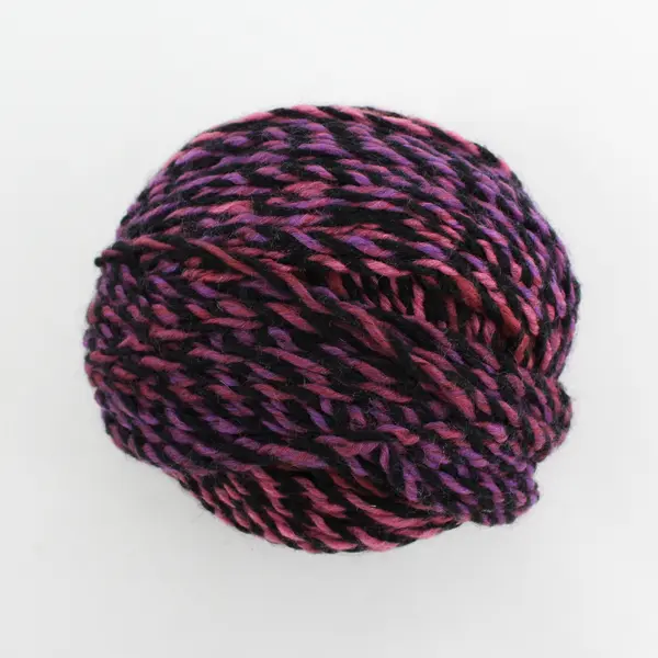 Lot of 2 Large Skeins of Mohair Wool, unbranded Brown/blue & Pink/black 