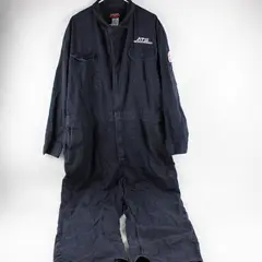 Bulwark Men's XXL Navy Blue Flame Resistant Embroidered Chest "ATS" Coveralls