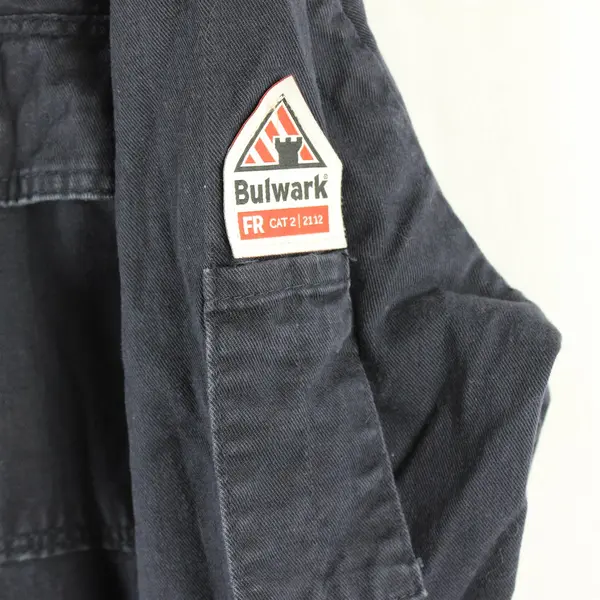 Bulwark Men's XXL Navy Blue Flame Resistant Embroidered Chest "ATS" Coveralls