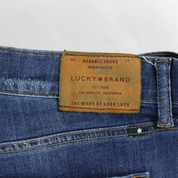 Lucky Brand Men's 38x30 Blue 121 Slim Straight Distressed Denim Jeans