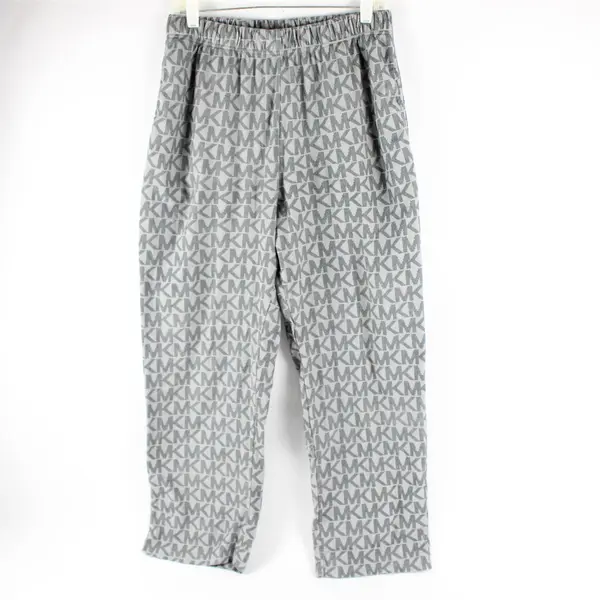 Michael Kors Men's M Gray Loungewear Logo Pull-On Pajama Sleepwear Pants 