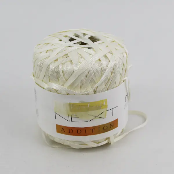 3 Skeins of Hayfield Next Addition Nylon Ribbon, Cream Color