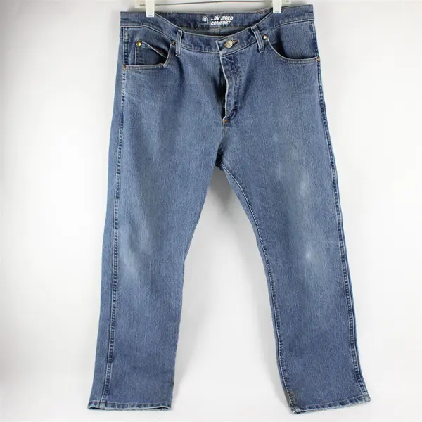 Lot of 3 Men's 38x30 Levis & Wrangler Denim Jeans FLAWS Work Wear/Scraps/Crafts