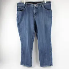 Lee Jeans Women's Size 16W Petite Medium Wash Straight Leg Denim Jeans