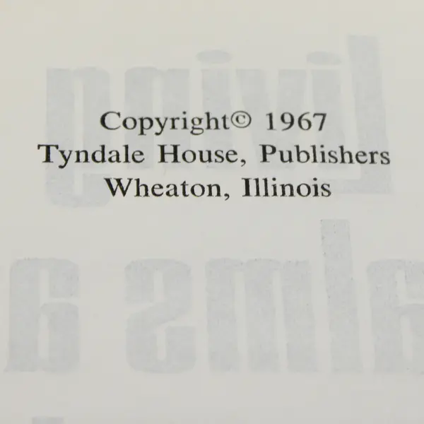 Living Psalms and Proverbs With the Major Prophets Kenneth Taylor 1968 4th Pr HC