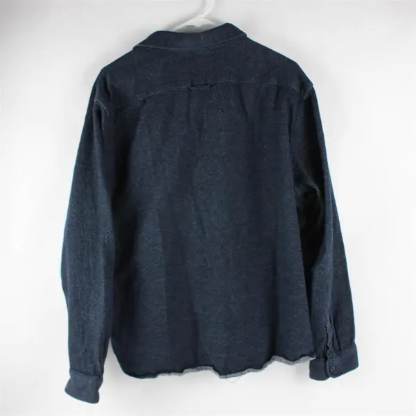 Goodfellow Co Men's XL Spotted Dark Blue Long Sleeve Button Up Heavyweight Shirt