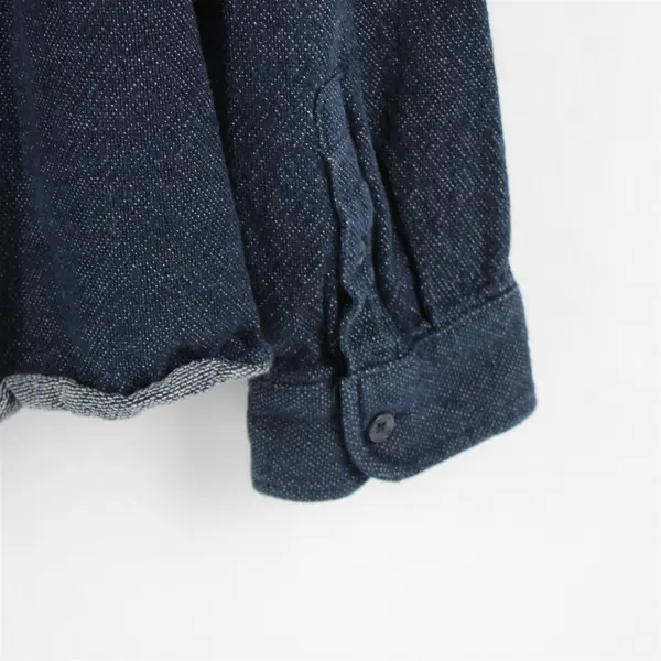 Goodfellow Co Men's XL Spotted Dark Blue Long Sleeve Button Up Heavyweight Shirt