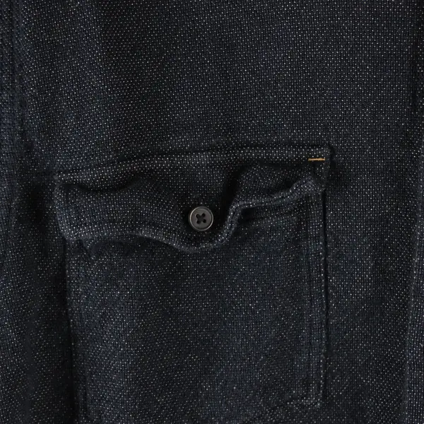 Goodfellow Co Men's XL Spotted Dark Blue Long Sleeve Button Up Heavyweight Shirt