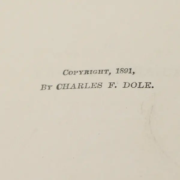 Antique Book The American Citizen by Charles F Dole Hardcover 1901 Acceptable 