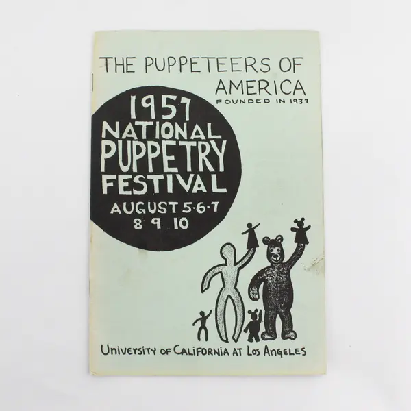 1957 National Puppetry Festival UCLA Los Angeles Program Puppeteers Of America