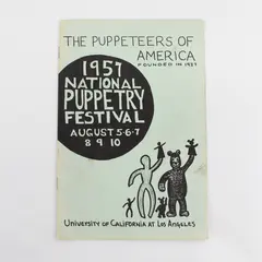 1957 National Puppetry Festival UCLA Los Angeles Program Puppeteers Of America