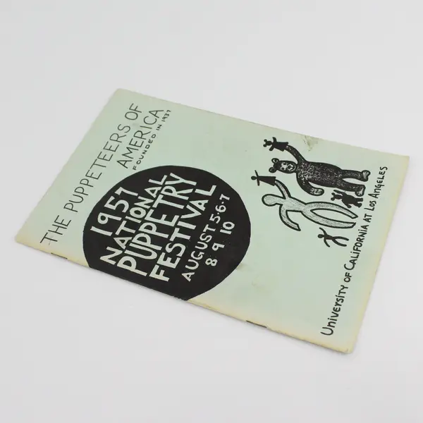 1957 National Puppetry Festival UCLA Los Angeles Program Puppeteers Of America