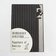 Vintage Puppeteers Of America 1959 Membership Directory