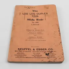 The Log Log Duplex Trig Slide Rule Manual #4080 1939 Paperback Illustrated