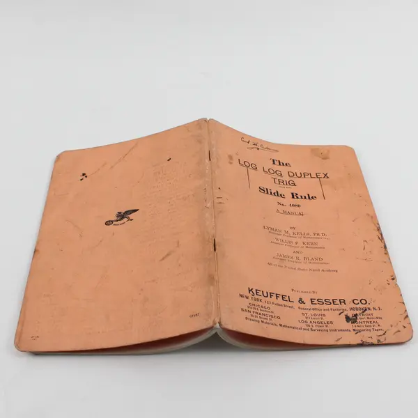 The Log Log Duplex Trig Slide Rule Manual #4080 1939 Paperback Illustrated