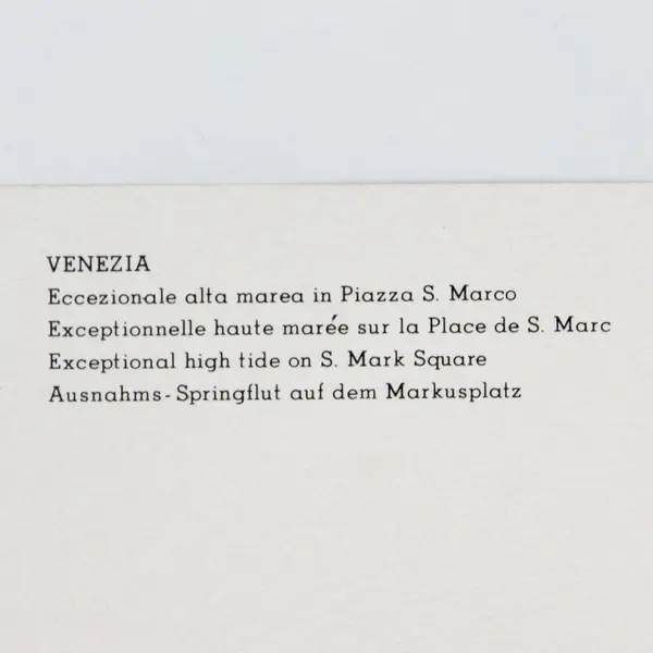 VTG Venice Italy Exceptional High Tide On St Mark Square Color Postcard
