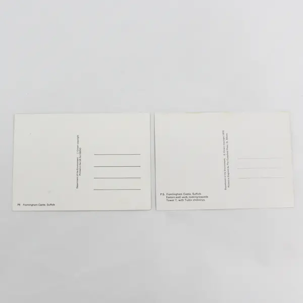 Lot Of 2 Vintage Framlingham Castle Suffolk England Postcards