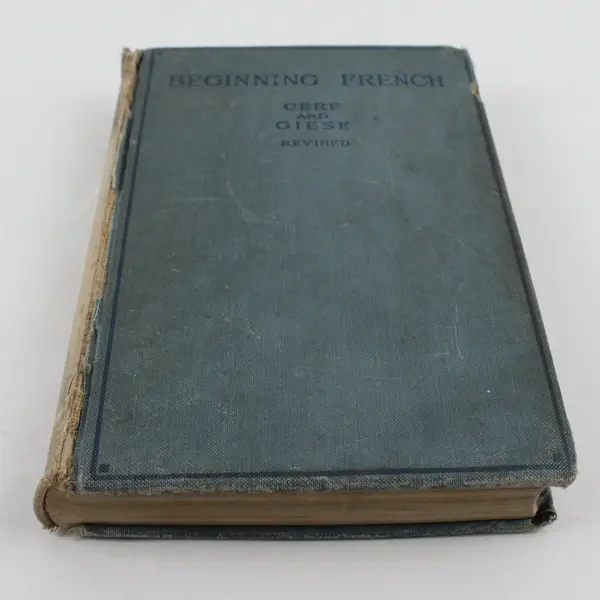 Antique Book Beginning French Barry Cerf & W F Giese 1924 HC Revised Edition