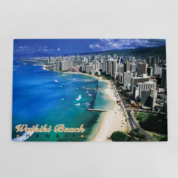 Lot Of 3 Waikiki Beach Hawaii Birds Eye View Postcards Unposted
