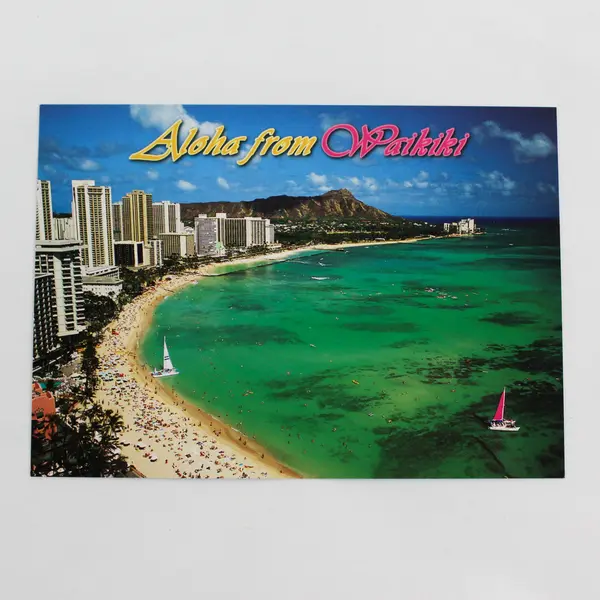 Lot Of 3 Waikiki Beach Hawaii Birds Eye View Postcards Unposted