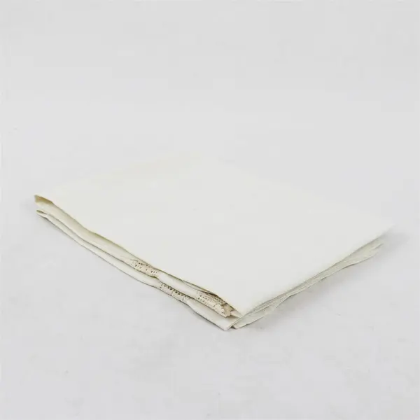 Vintage Cotton Embroidered Table Runner Towel 36x22 Scalloped Crochet Lace