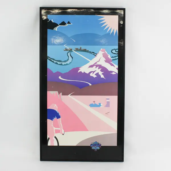 Vintage Cycle Oregon III 1990 Framed Poster Bicycle Ride Pendleton To Newport