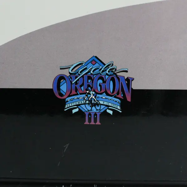 Vintage Cycle Oregon III 1990 Framed Poster Bicycle Ride Pendleton To Newport