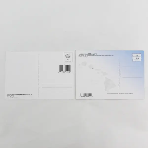 Lot Of 2 Waikiki Diamond Head Hawaii Birds Eye Aerial View Postcards