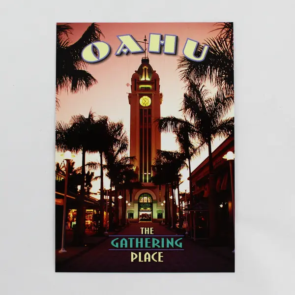 Lot Of 3 Hawaii Postcards Waikiki Beach Aloha Tower Vintage Map