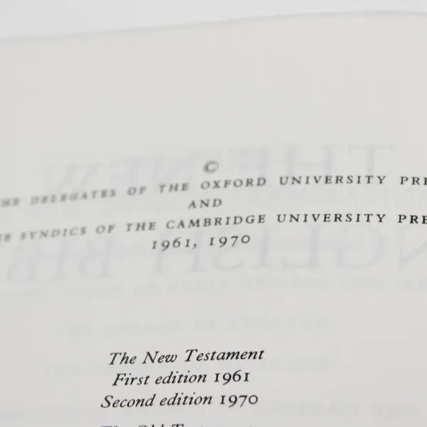 Vintage The New English Bible 1970 Hardcover w/DJ Oxford & Cambridge University