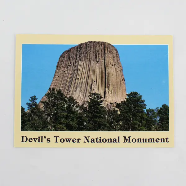 Lot Of 2 VTG Wyoming Postcards Devils' Tower Monument Historic Frontier Prison 