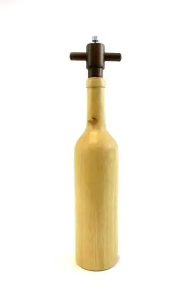 1970 Olde Thompson chateau Bordeaux Wood Wine Bottle Pepper Mill