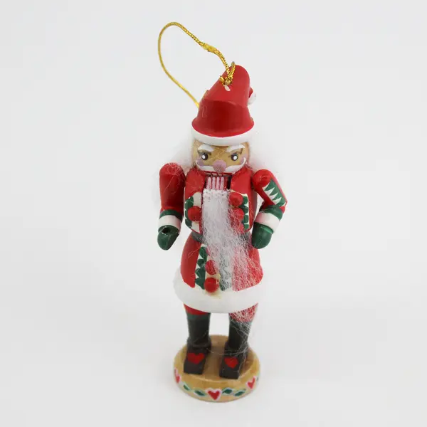 Lot of 2 Santa Claus Nutcracker Ornaments - One Missing Tree