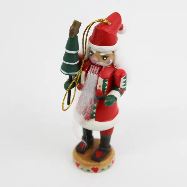 Lot of 2 Santa Claus Nutcracker Ornaments - One Missing Tree