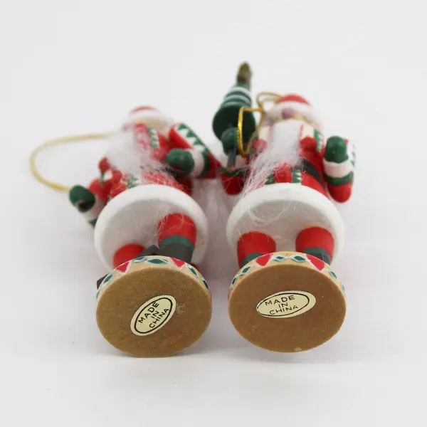 Lot of 2 Santa Claus Nutcracker Ornaments - One Missing Tree