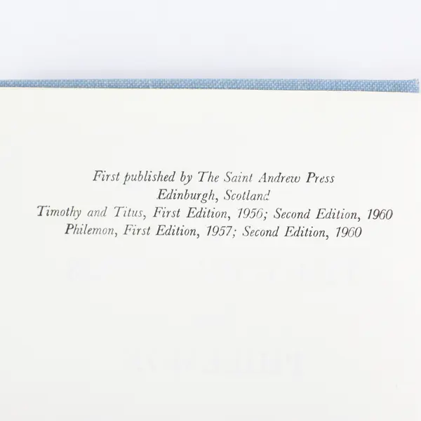 Daily Study Bible Series The Letters to Timothy Titus and Philemon 1960 HC DJ