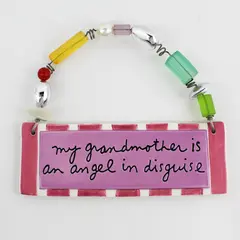 Dept 56 Sandra Magsamen Ceramic Plaque My Grandmother Is An Angel In Disguise