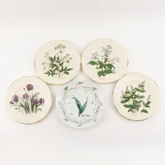 Lot Of 4 Sadek SAD13 Pattern Floral Salad Plates Gold Trim 8.5" Diameter