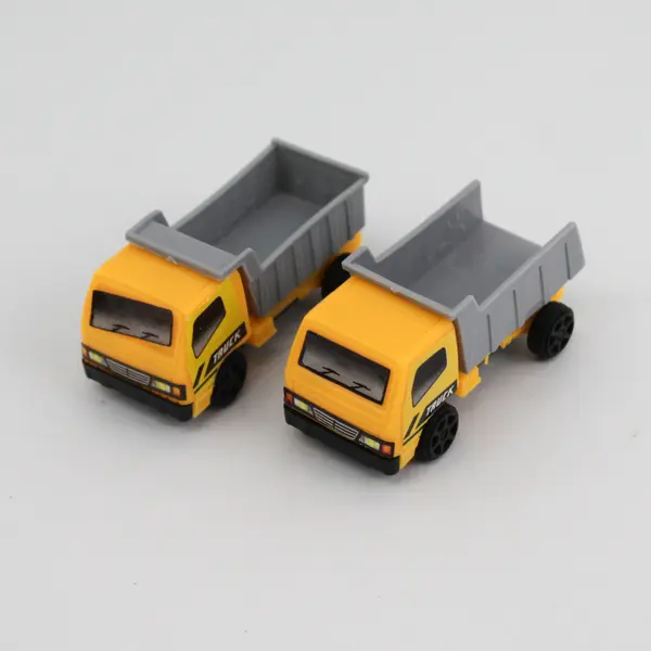 Lot of 4 Plastic Toy Trucks & Airplane 2 Yellow 1 White