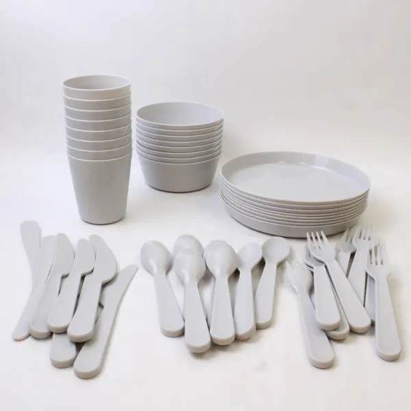 Sazon 50-Piece Picnic Camping Set Plates Cups Cutlery Serving Pieces