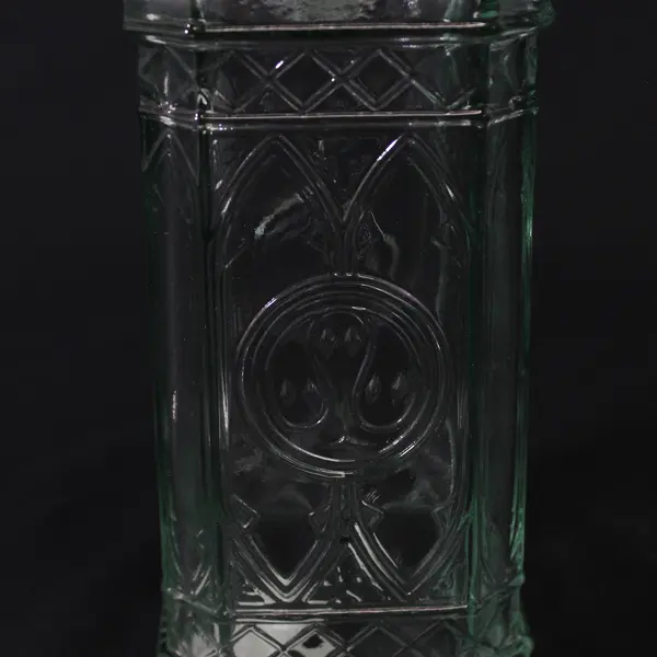 New Green Glass Bottle with Pourer - Dispenser Barware