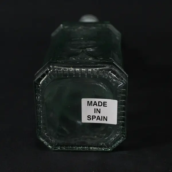 New Green Glass Bottle with Pourer - Dispenser Barware